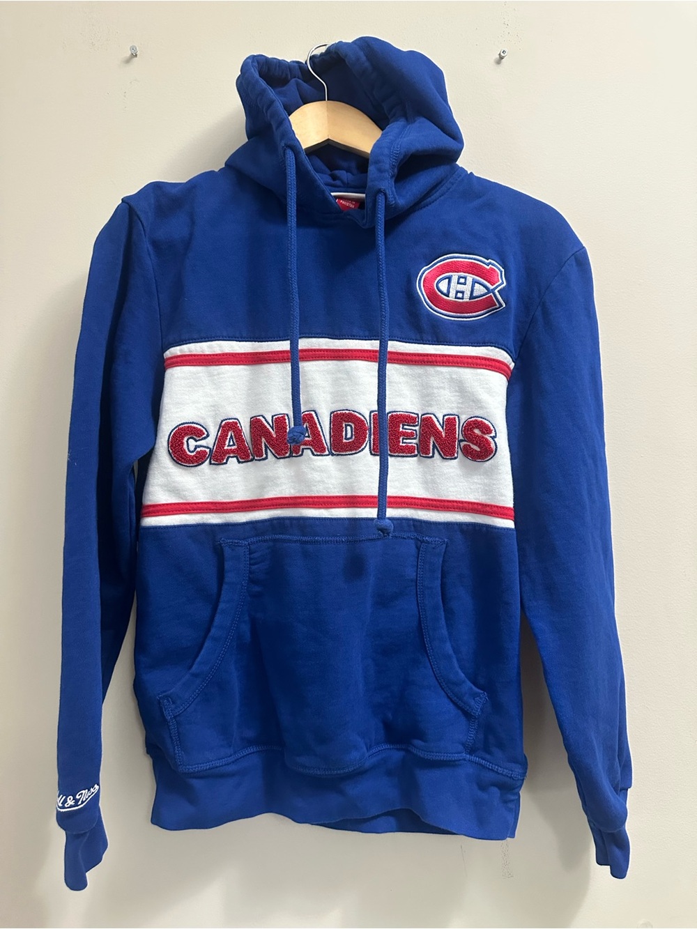 Mitchell & Ness Royal Blue Canadiens Hoodie with Red & White Accents